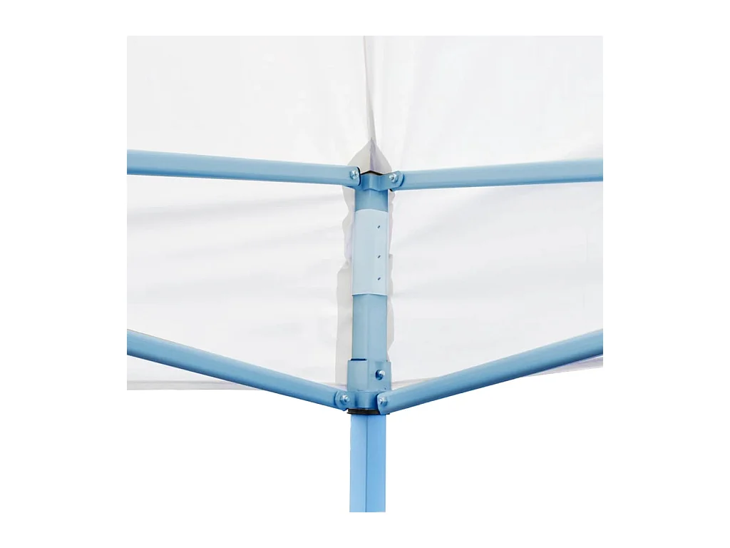 Carpa de recepción plegable con paredes 3 x 6 m Acero Blanco