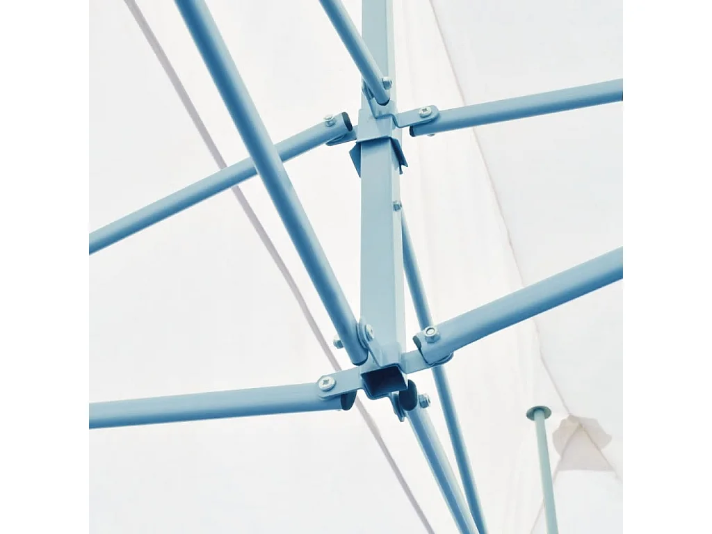 Carpa de recepción plegable con paredes 3 x 6 m Acero Blanco