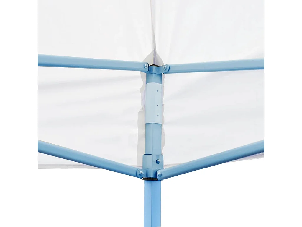 Carpa de recepción plegable con paredes 3 x 6 m Acero Blanco