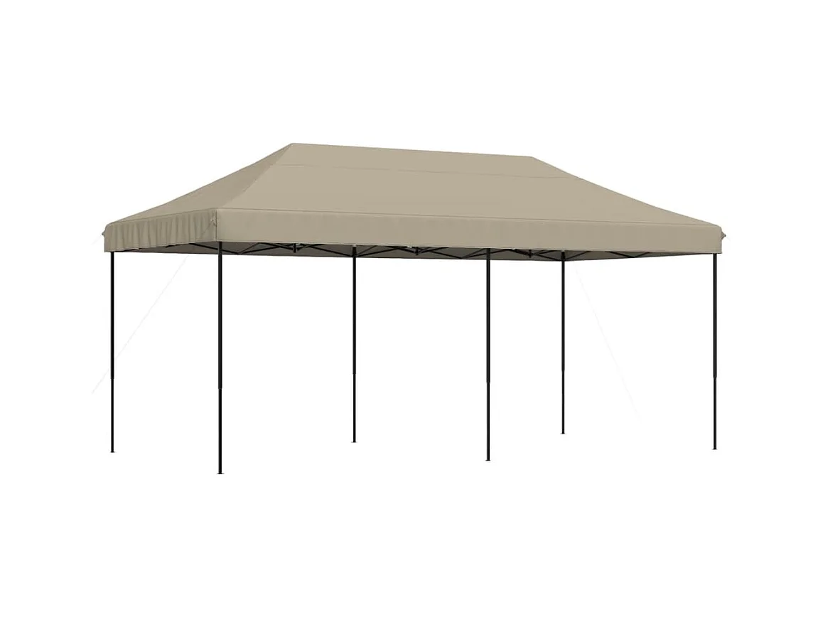 Carpa de recepción plegable retráctil color topo 580x292x315 cm
