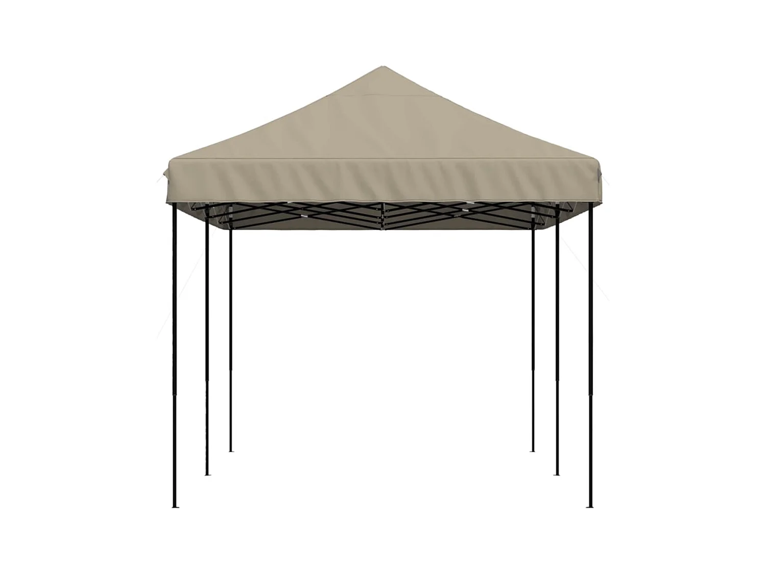 Carpa de recepción plegable retráctil color topo 580x292x315 cm