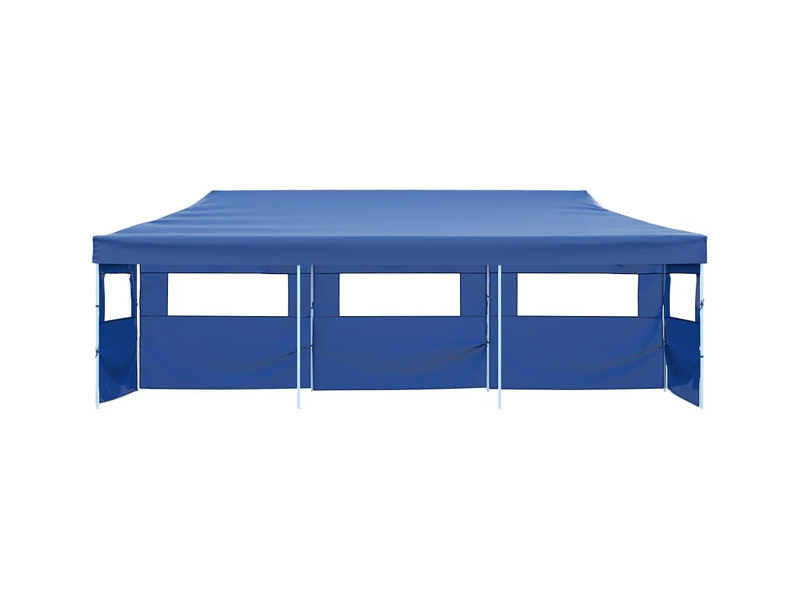 Tenda pieghevole per ricevimenti a 5 pareti 3x9 m Blu
