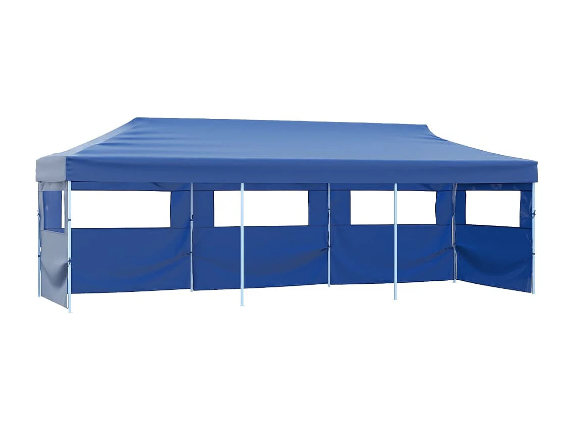 Carpa de recepción plegable de 5 paredes 3x9 m Azul