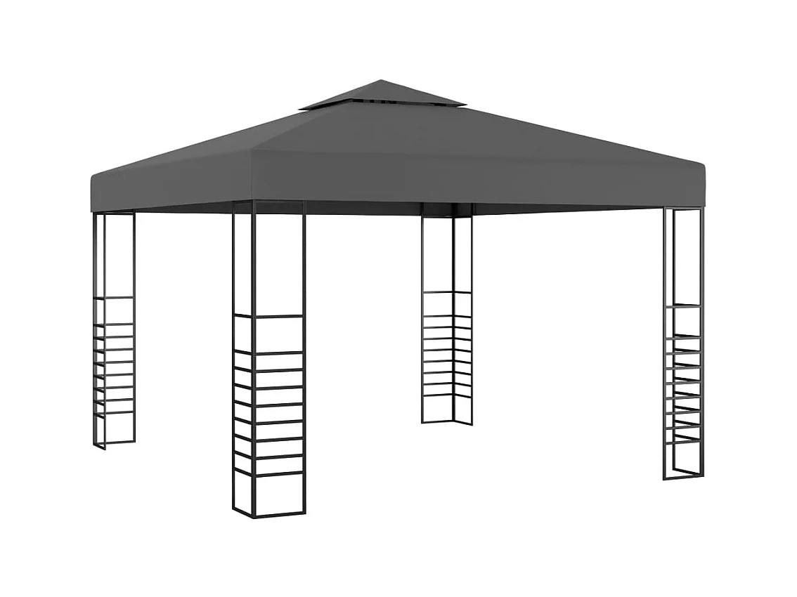 Gartenzelt mit LED-Beleuchtung 3x3 m Anthrazit