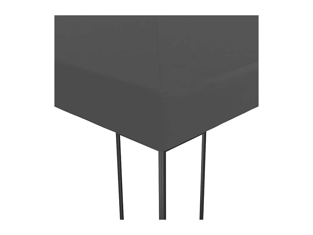 Gartenzelt mit LED-Beleuchtung 3x3 m Anthrazit