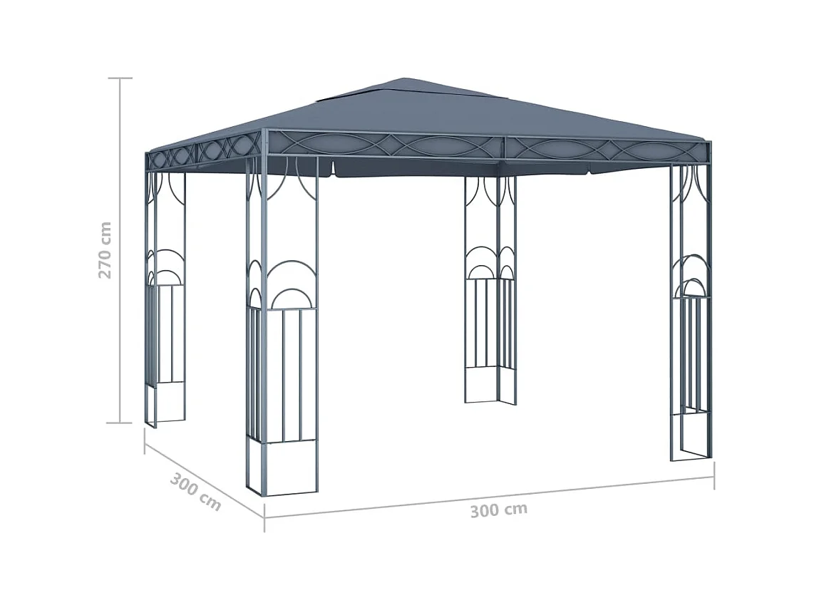 Pergolato 300 x 300 cm Antracite