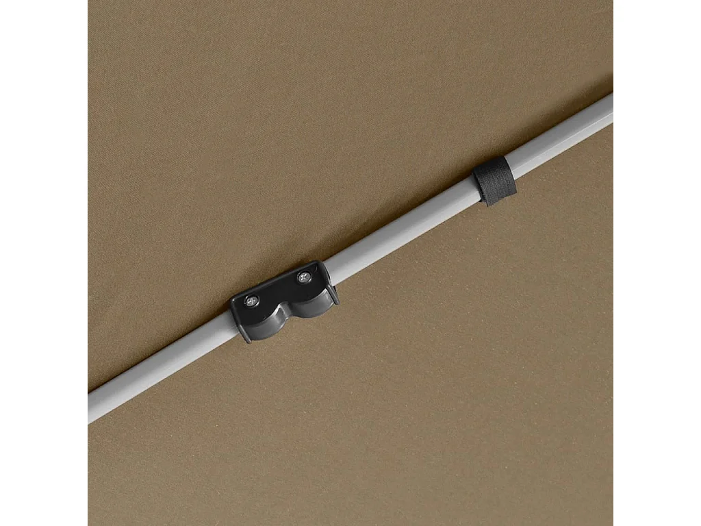 Tendone esagonale e pareti laterali 3,6x3,1 m tortora 220 g/m²