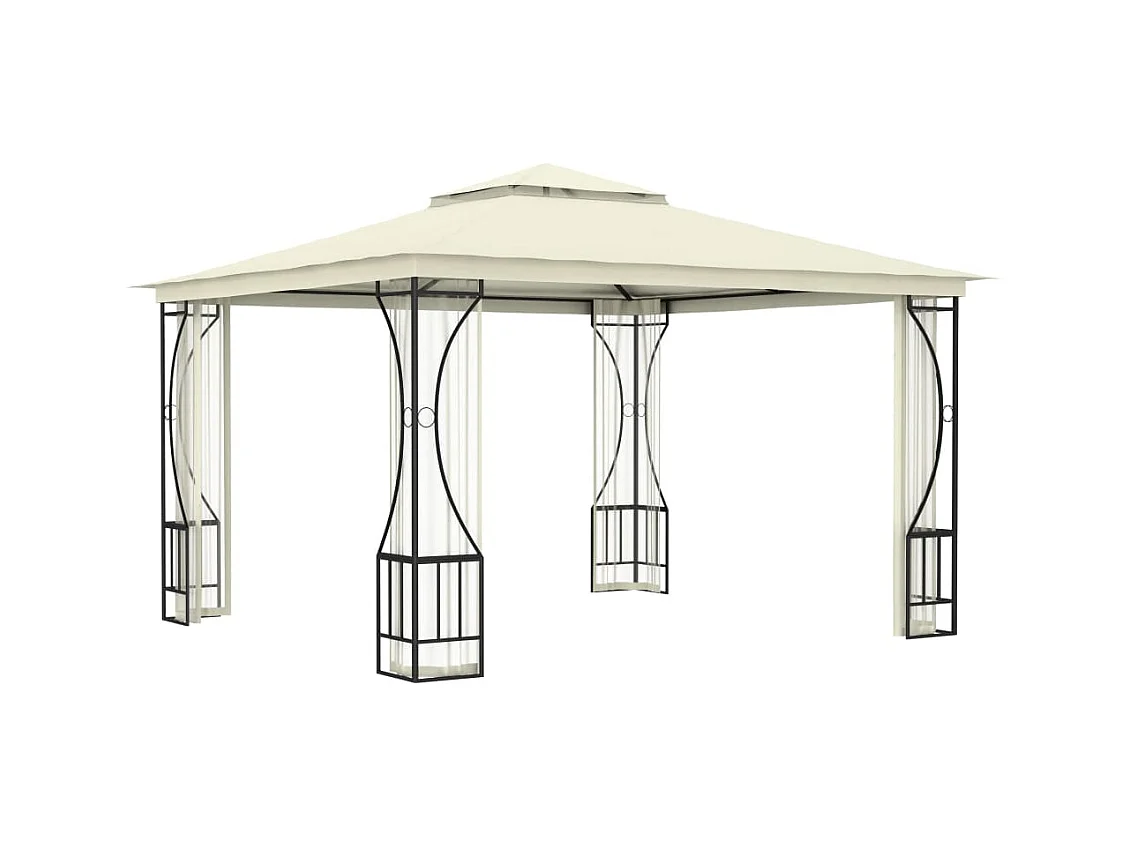 Cenador con mosquitera 300x300x265 cm Crema