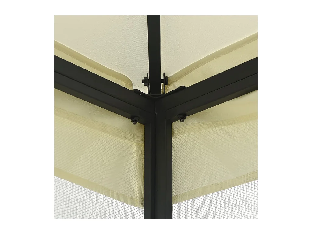 Cenador con mosquitera 300x300x265 cm Crema