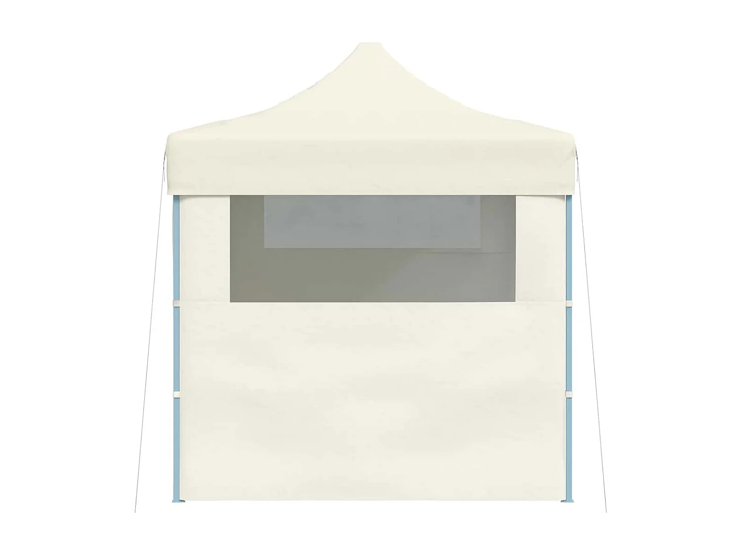 Tenda pieghevole per ricevimenti a 3 pareti 3x4 m Acciaio Crema