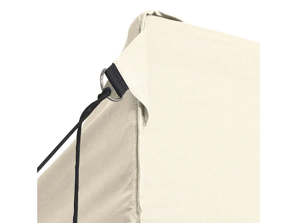 Tenda pieghevole per ricevimenti a 3 pareti 3x4 m Acciaio Crema
