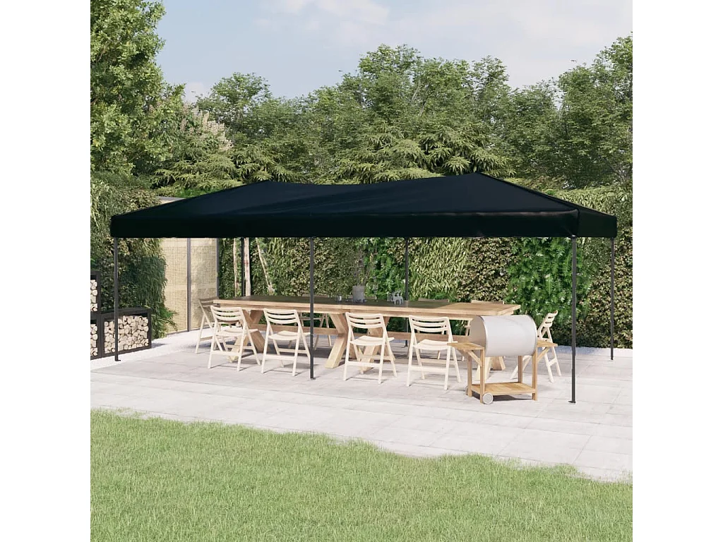 Tenda pieghevole per ricevimenti nera 3x6 m