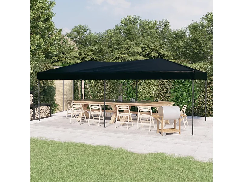 Tenda pieghevole per ricevimenti nera 3x6 m