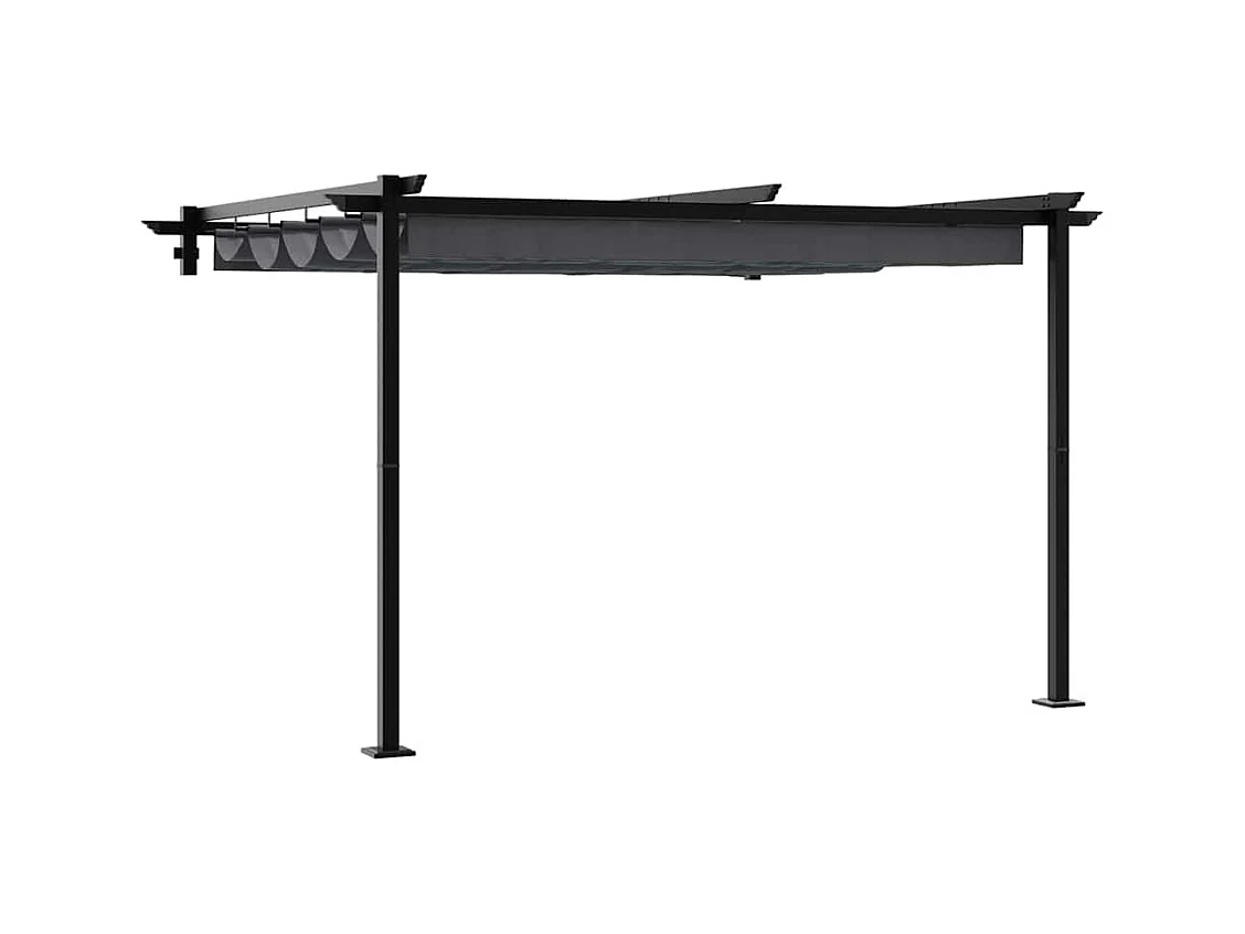 Gazebo mural Anthracite Acier
