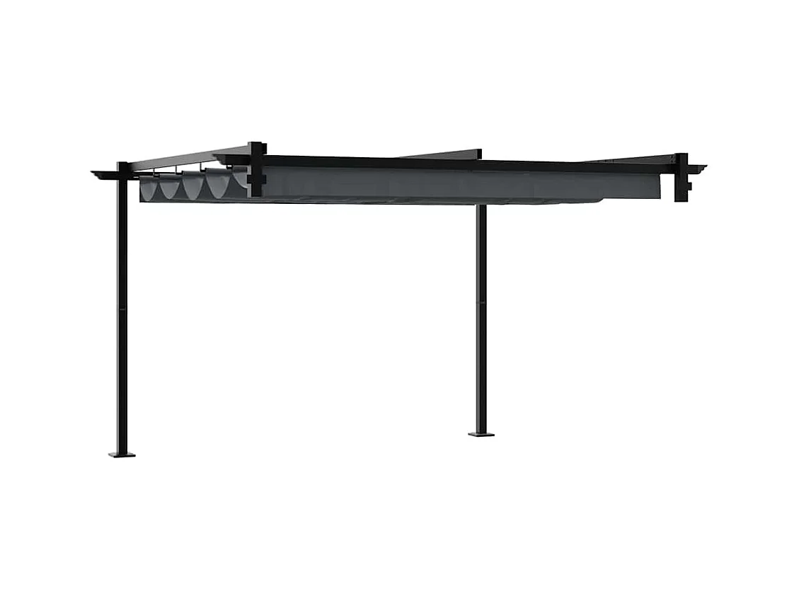 Gazebo mural Anthracite Acier