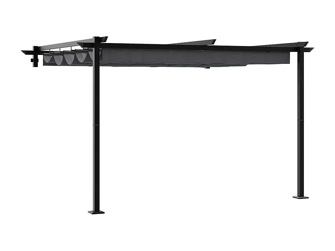 Gazebo mural Anthracite Acier