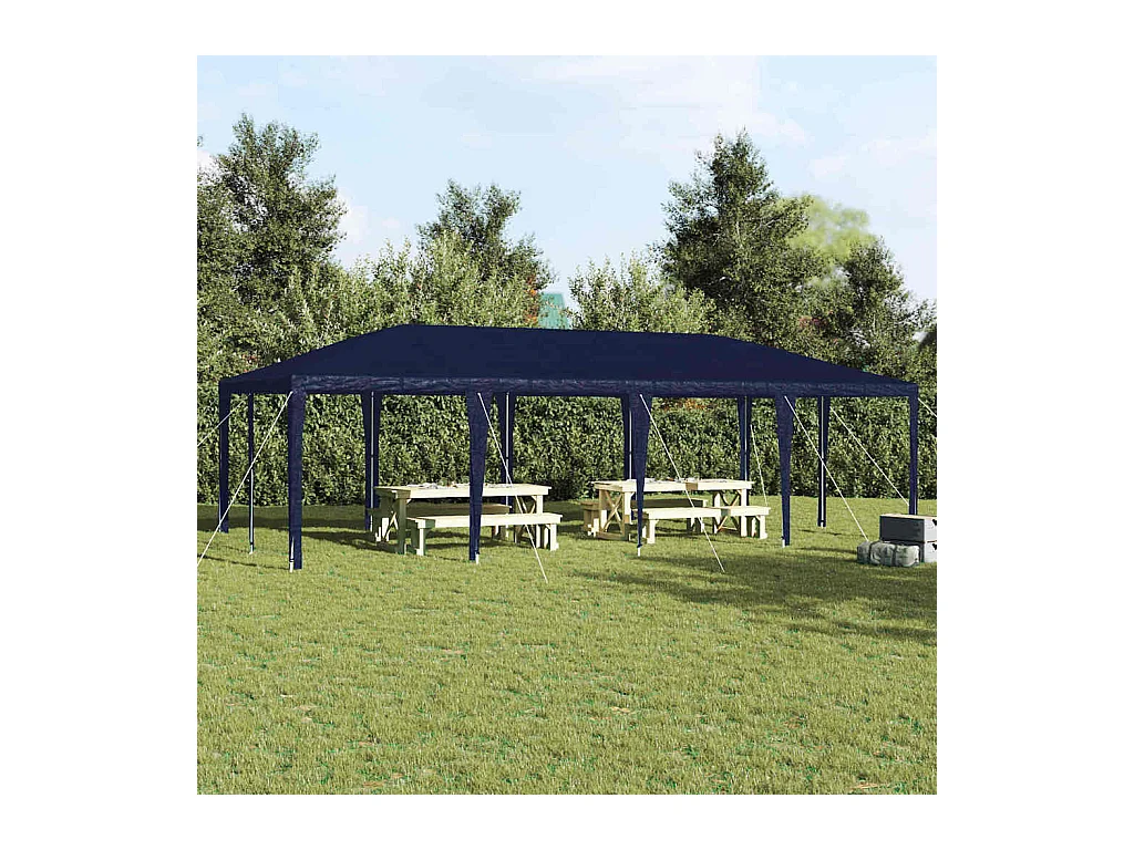 Tenda per feste blu e bianca 800 x 400 x 266 cm
