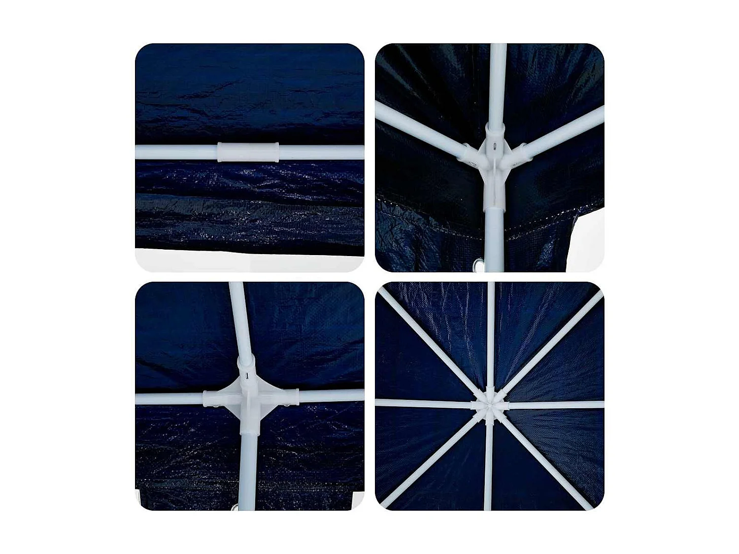 Tenda per feste blu e bianca 800 x 400 x 266 cm