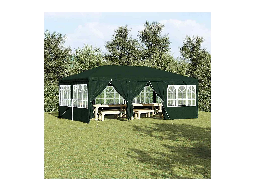 Tente de fête Vert et blanc 600 x 400 x 266 cm