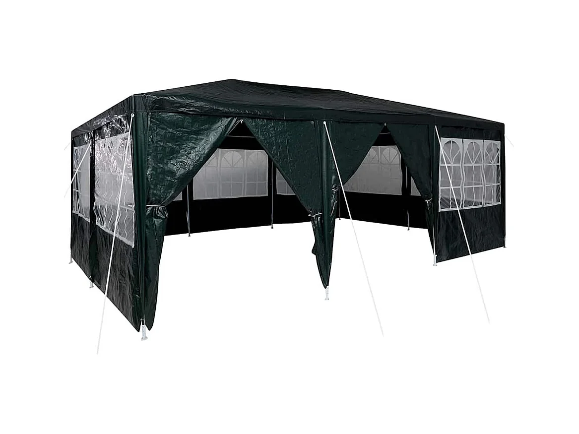 Tente de fête Vert et blanc 600 x 400 x 266 cm