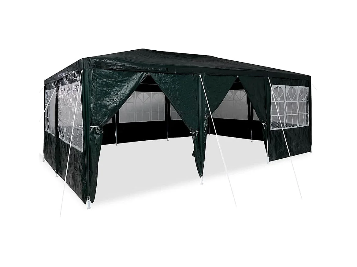 Tente de fête Vert et blanc 600 x 400 x 266 cm