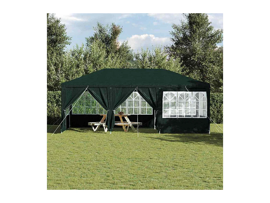 Tente de fête Vert et blanc 600 x 400 x 266 cm