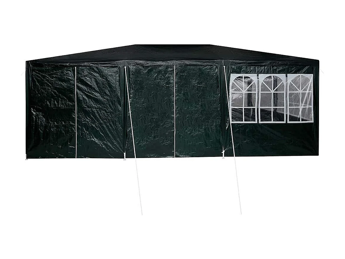 Tenda per feste verde e bianca 600 x 400 x 266 cm