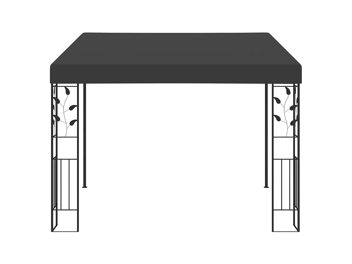 Belvédère à montage mural 3x3x2,5 m Anthracite