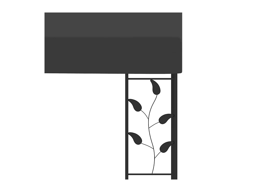 Belvédère à montage mural 3x3x2,5 m Anthracite