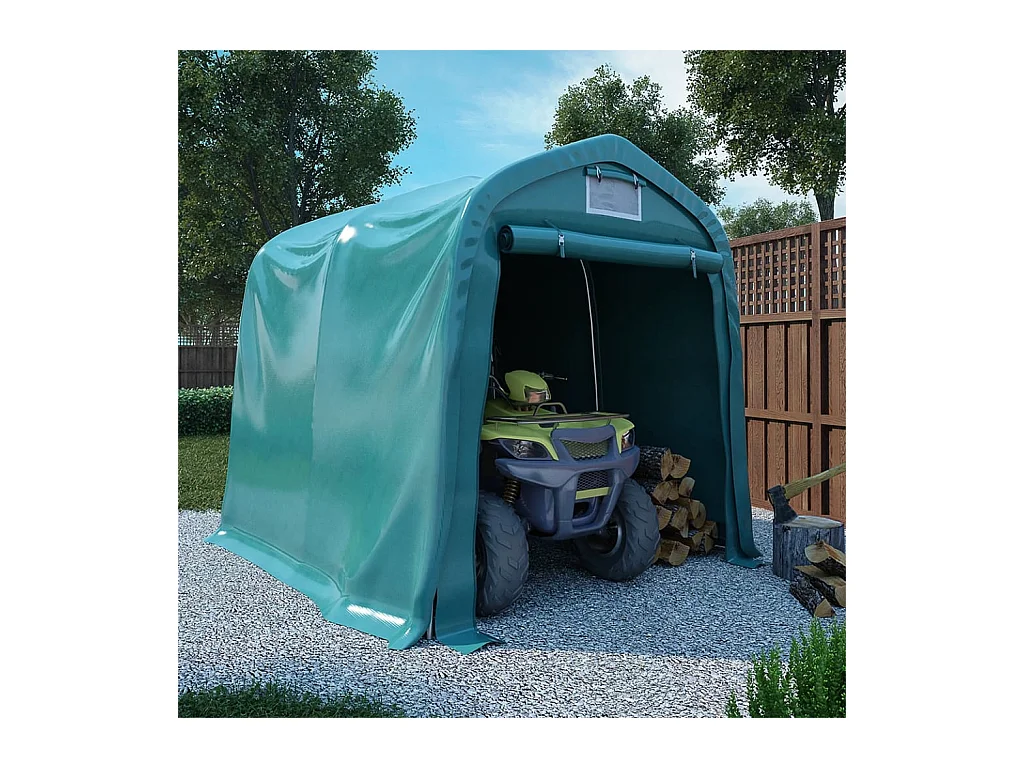 Carpa garaje PVC 2,4x2,4 m Verde