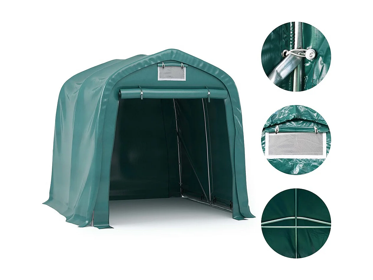 Tenda da garage in PVC 2,4x2,4 m Verde