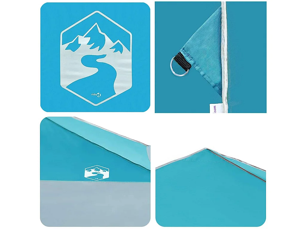 Tente à auvent pop-up Bleu 400 x 400 cm tissu