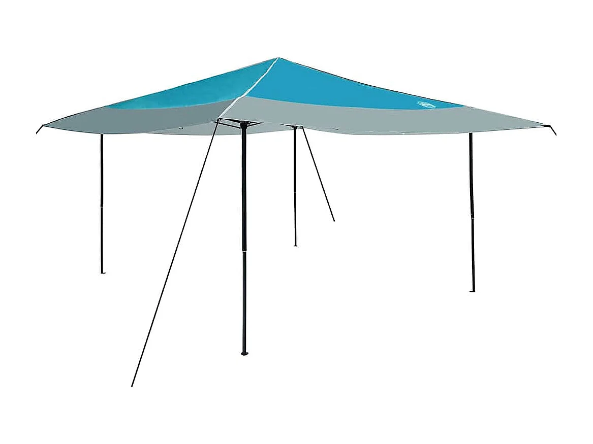 Tente à auvent pop-up Bleu 400 x 400 cm tissu