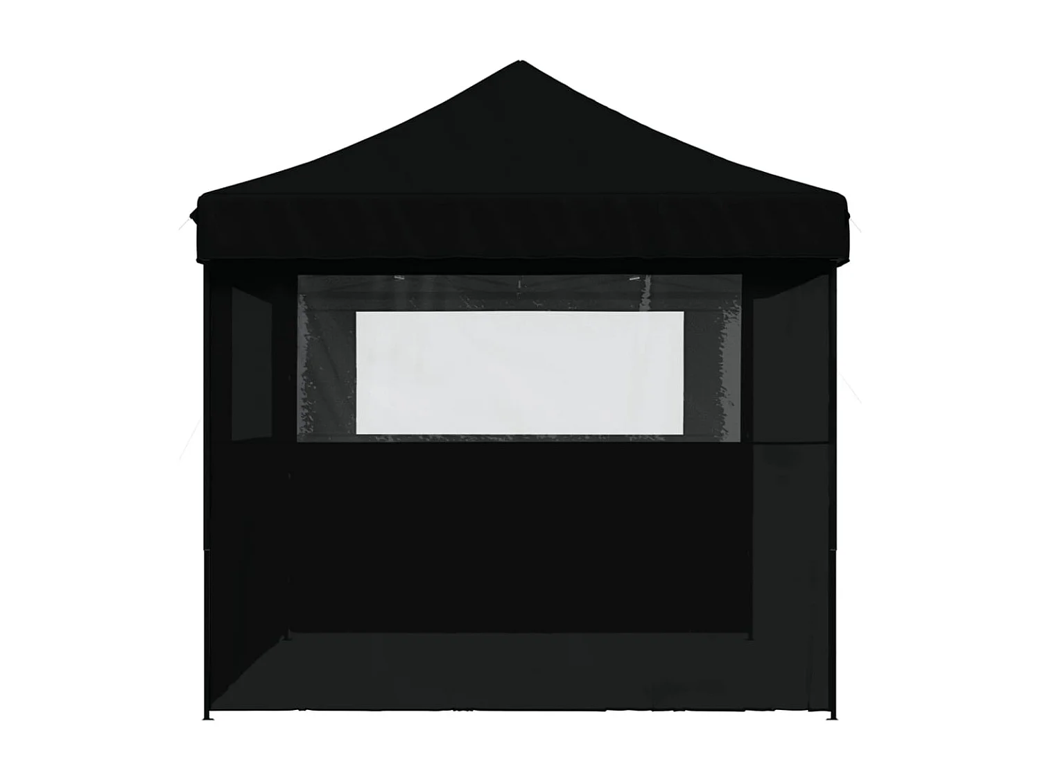 Tenda da ricevimento pieghevole pop-up nera a 3 lati