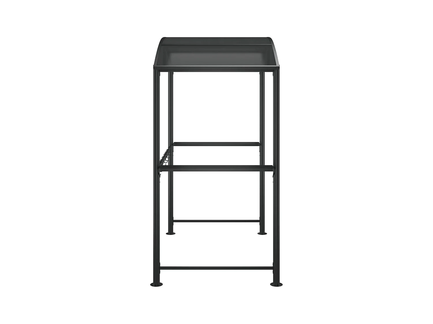 Gazebo BBQ et étagères latérales anthracite 210x114x230cm acier