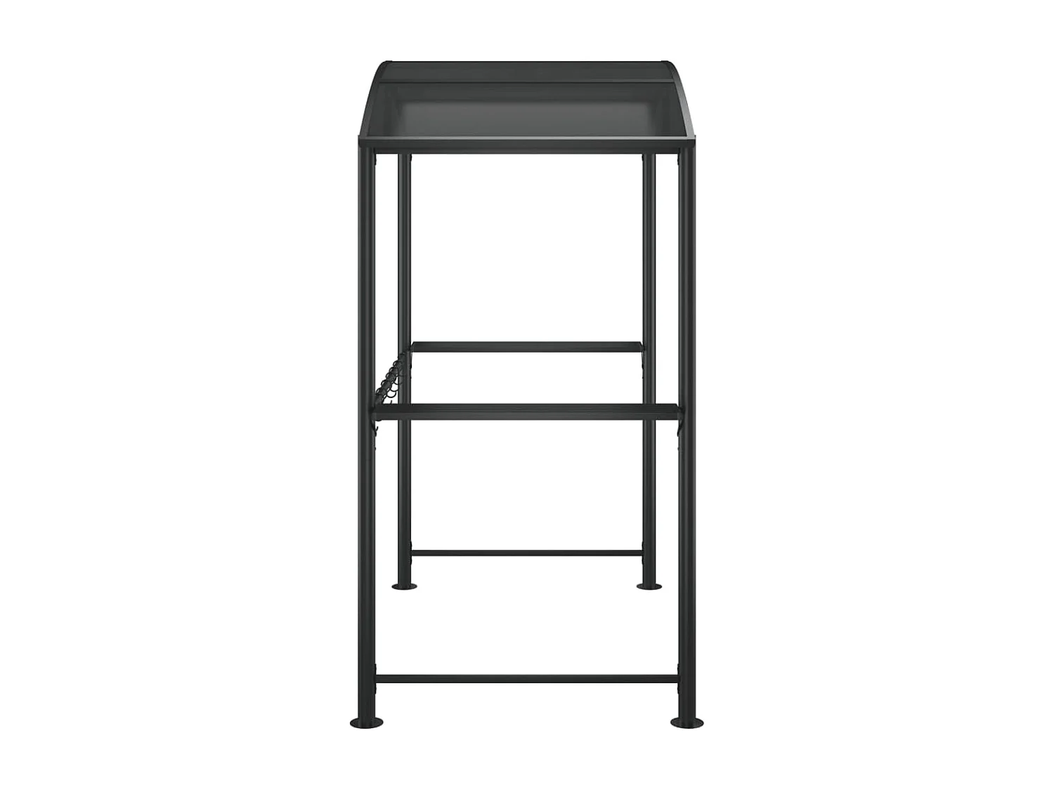 Gazebo BBQ et étagères latérales anthracite 210x114x230cm acier