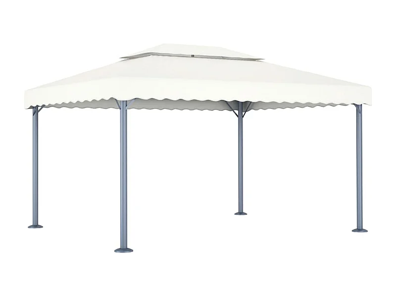 Cenador de aluminio color crema de 400 x 300 cm