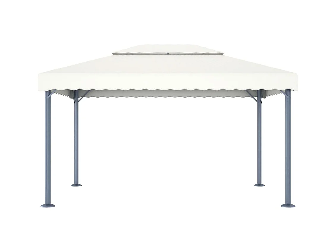 Cenador de aluminio color crema de 400 x 300 cm