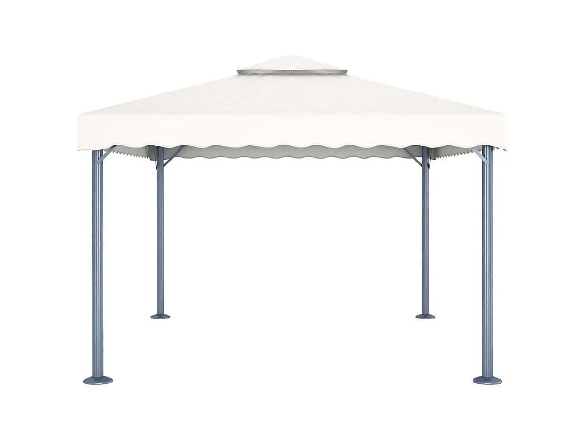 Cenador de aluminio color crema de 400 x 300 cm