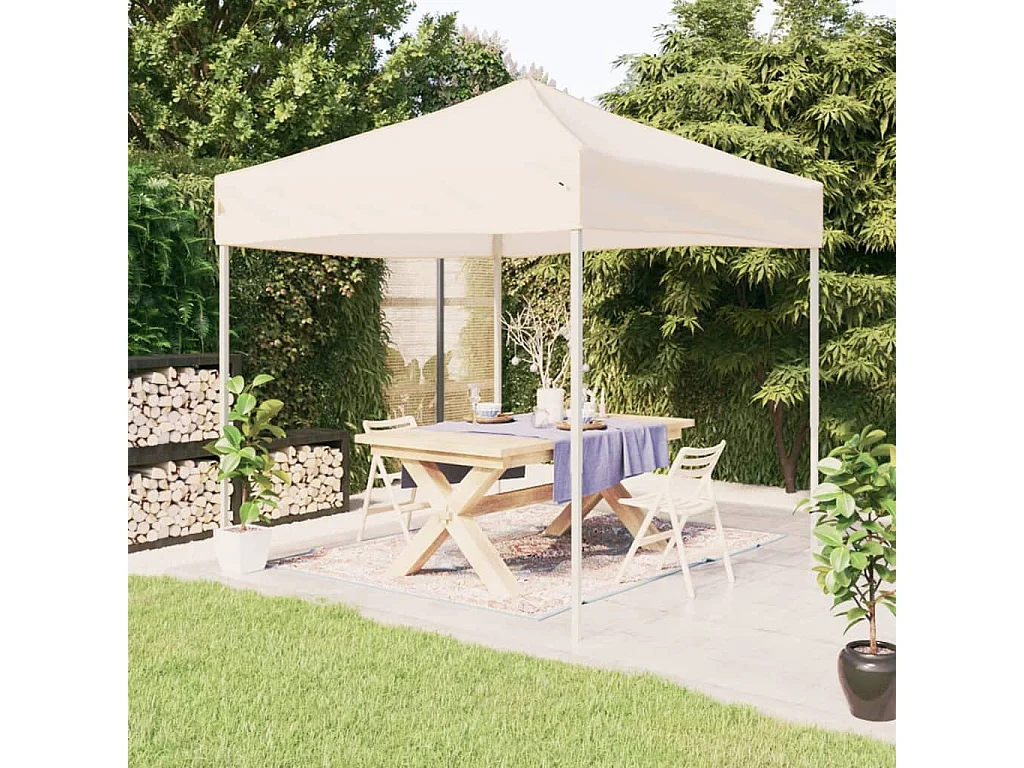 Tenda pieghevole per ricevimenti color crema 2x2m