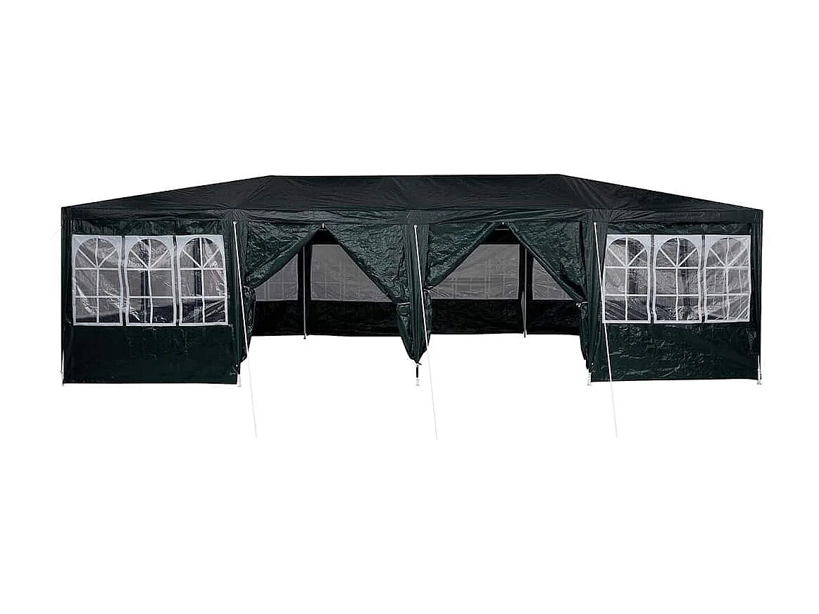 Tenda per feste verde e bianca 800 x 400 x 266 cm