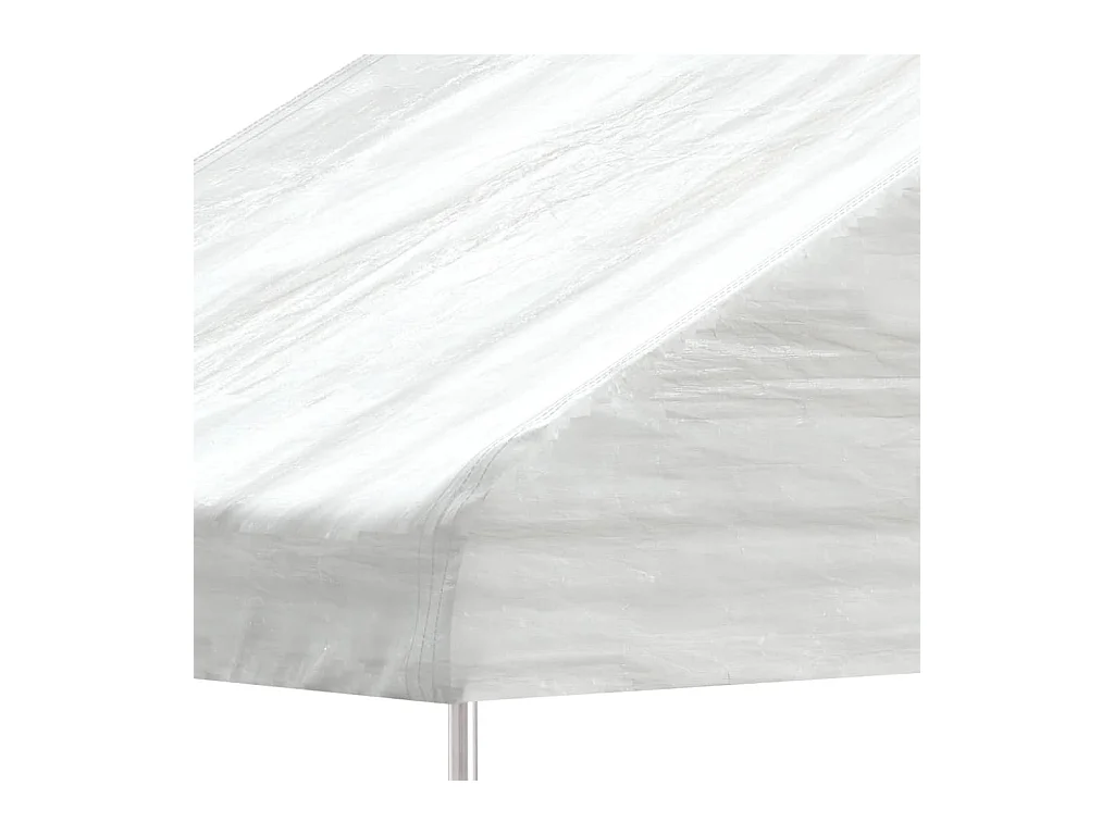 Gazebo con tetto bianco 8,92x2,28x2,69 m in polietilene