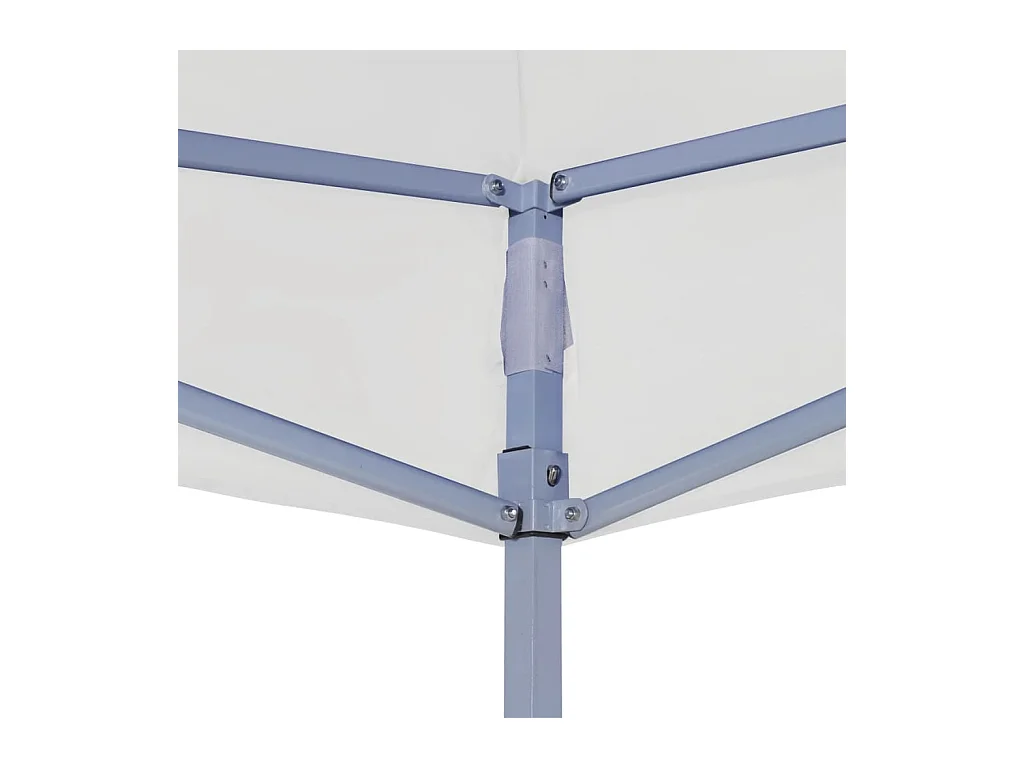 Carpa de recepción plegable profesional 3x3 m Acero Blanco