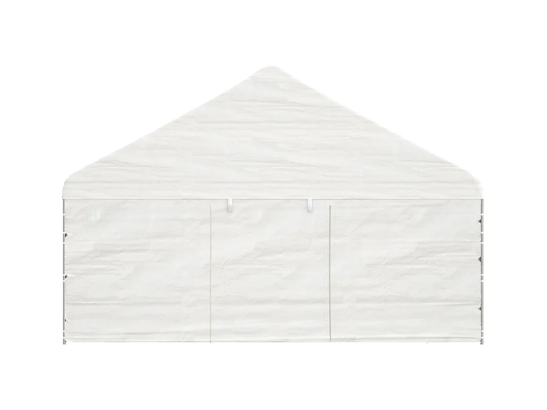 Gazebo met wit dak 13,38x5,88x3,75 m polyethyleen