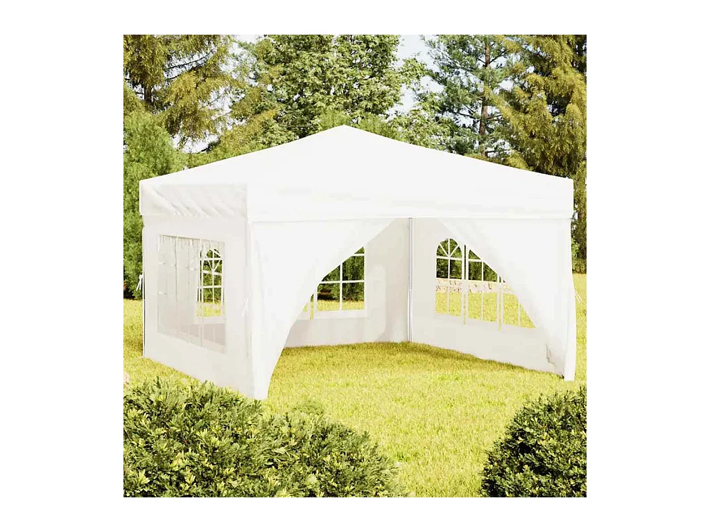 Carpa de recepción plegable con paredes Blanca 3x3 m