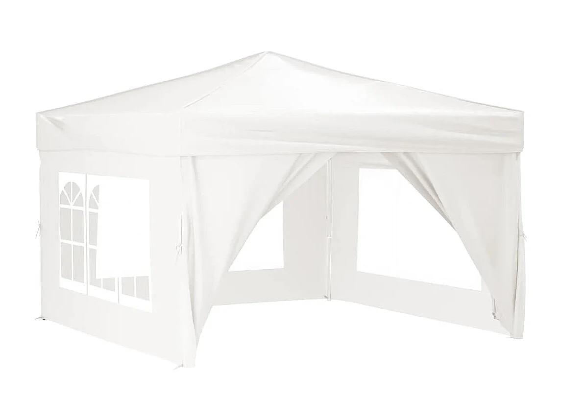 Carpa de recepción plegable con paredes Blanca 3x3 m