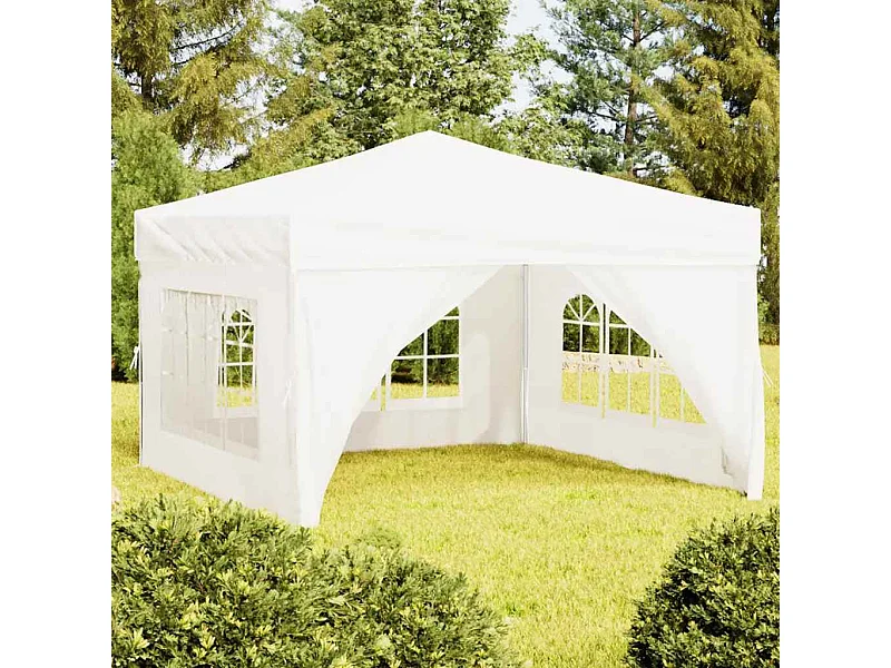 Carpa de recepción plegable con paredes Blanca 3x3 m