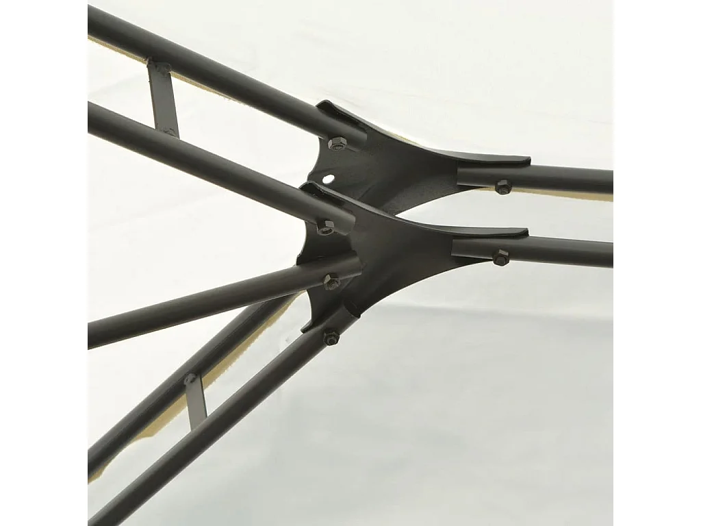 Gazebo con tende 4 x 3 m Bianco