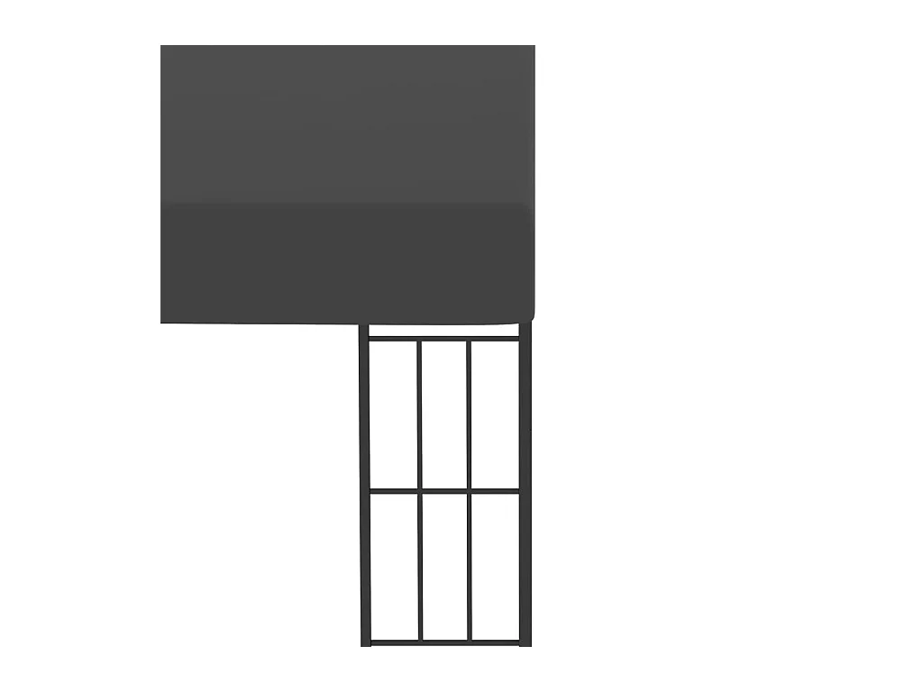 Belvédère mural 3x4 m Anthracite Tissu