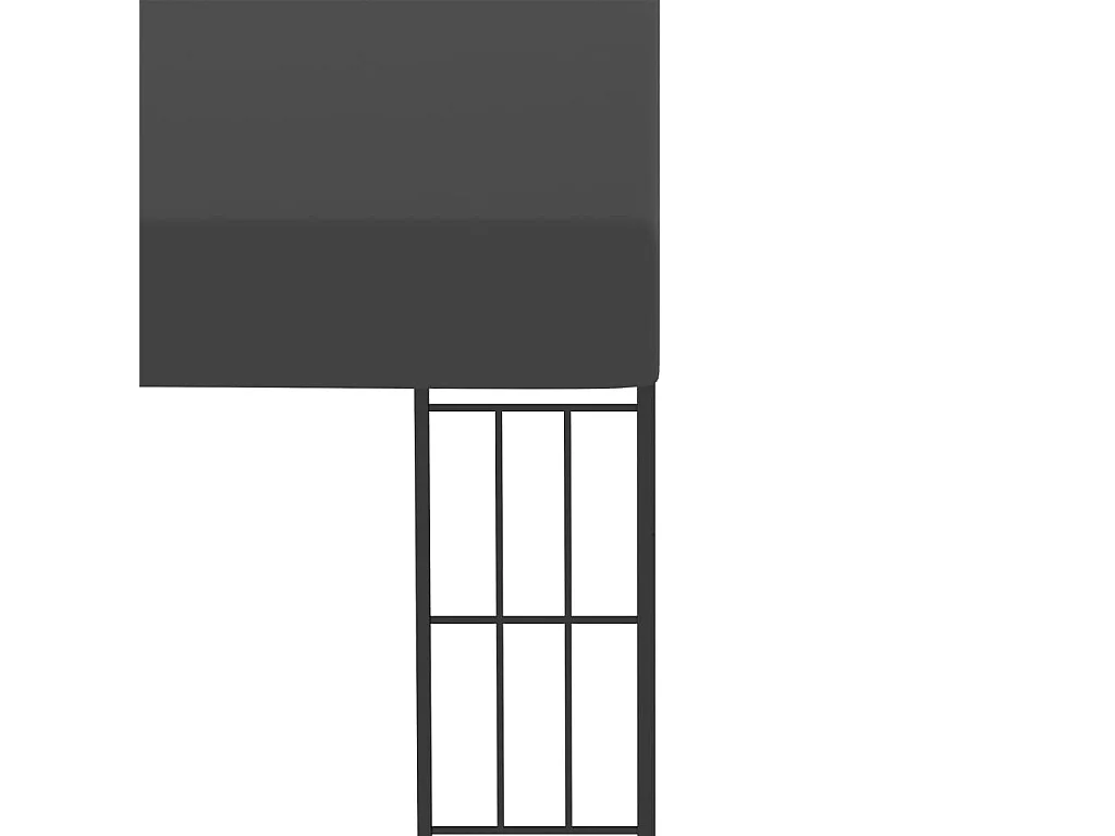 Belvédère mural 3x4 m Anthracite Tissu